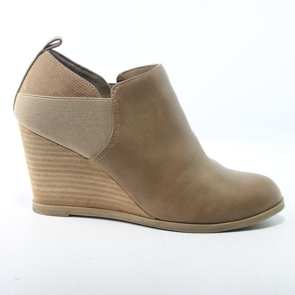 Dr. Scholl's Shoes - Dr. Sholl's Be Energized Brown Stacked Wedge Bootie Size 6.5